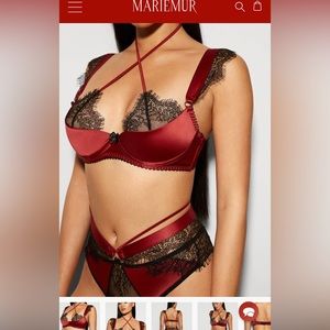Marie Mur red & black lingerie set BNWT